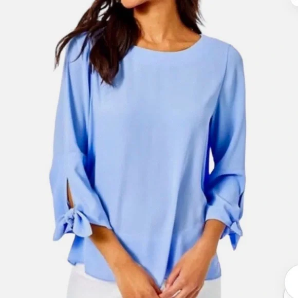Lily Pulitzer Langston Top Periwinkle XL - Picture 1 of 11